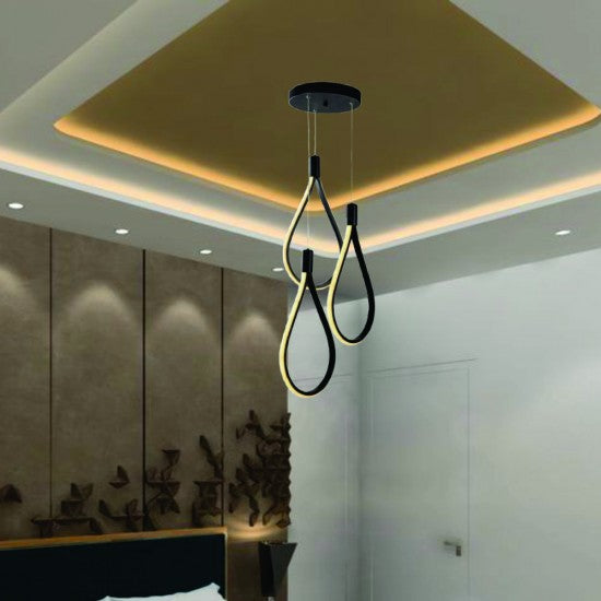 Candelabru LED Trend Negru, 72W, 5760 lm, 85x35cm