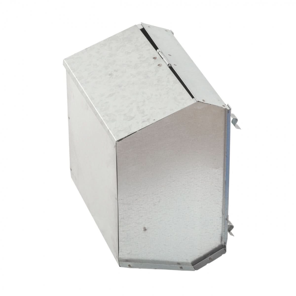 Hranitoare metalica pentru iepuri, 3 litri, cu 2 compartimente – tabla zincata, exterior cusca