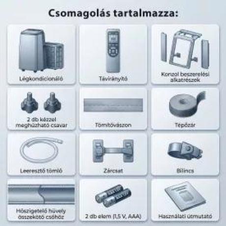 Aparat aer conditionat mobil split HOME MOBILSPLIT12, 3,5 kW, Wi-Fi