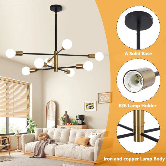 Lustra TAMIAS Auriu, 6xE27, max. 42W, 720x620 mm