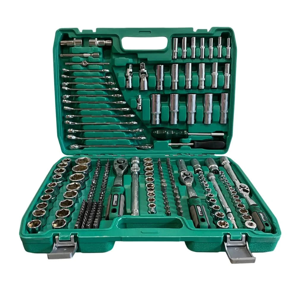 Trusa scule mecanic 216 piese, clichet, biti, chei tubulare, otel Cr-V