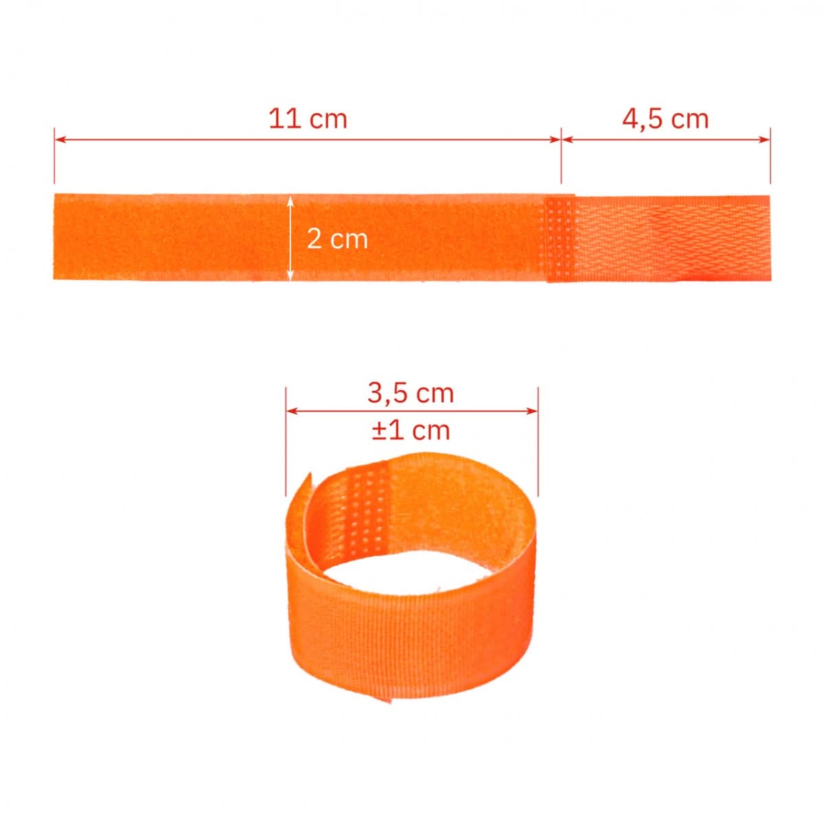 Bratari marcaj oi si capre verde portocaliu 150x20mm set 10 bucati