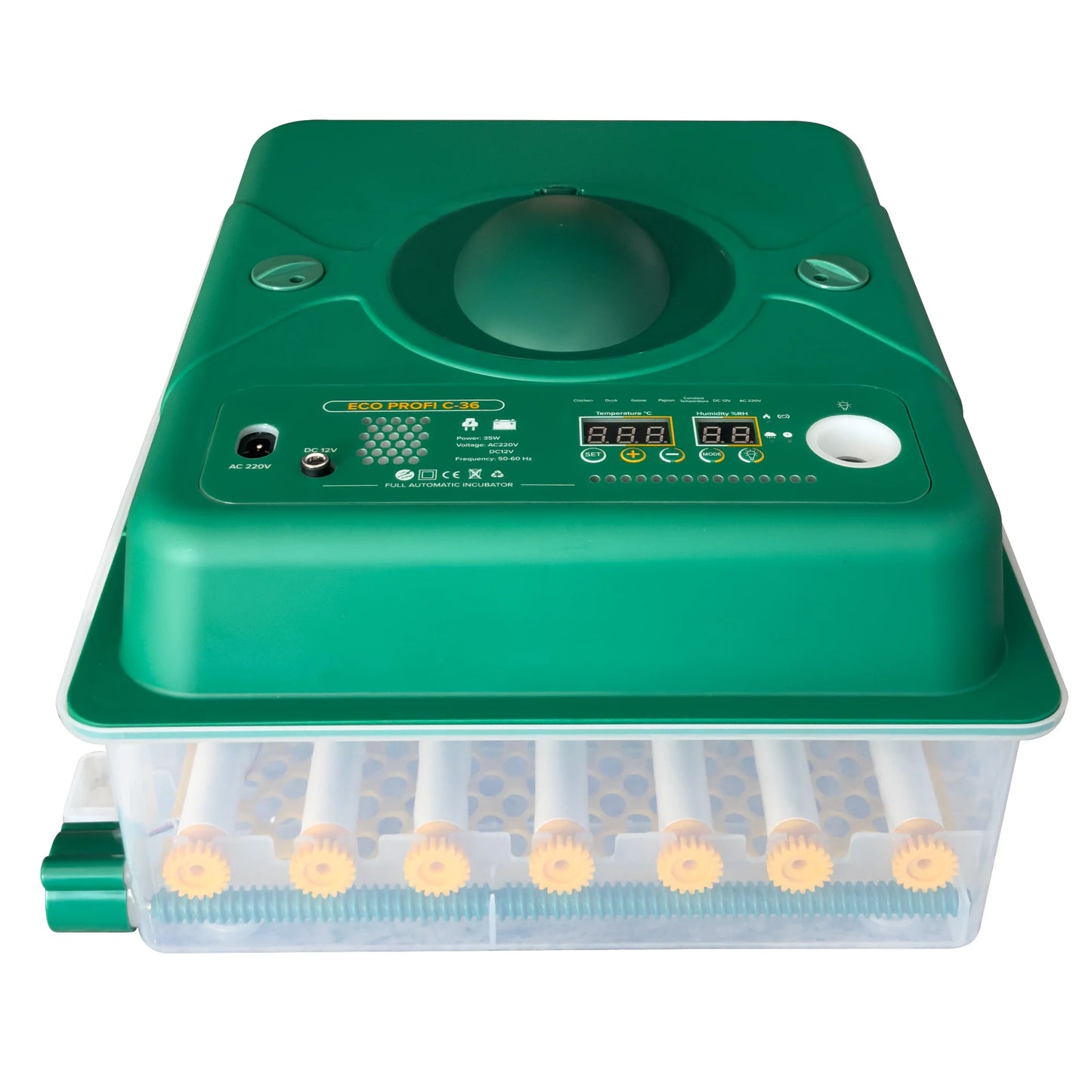 Incubator automat ZEP ECO PROFI C-36 pentru oua, 36 oua gaina, consum redus, control digital, intoarcere automata