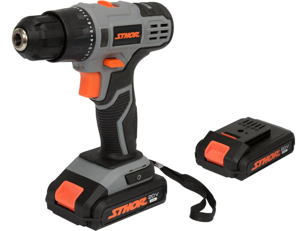 Autofiletanta STHOR 20V, 26Nm, 2x2Ah, Mandrina Autocentrare, Set cu Incarcator