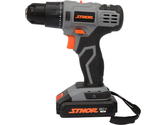 Autofiletanta STHOR 20V, 26Nm, 2x2Ah, Mandrina Autocentrare, Set cu Incarcator