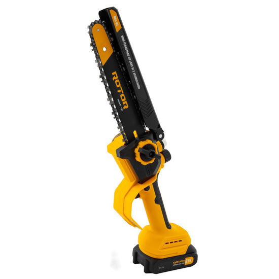 Mini drujba pe acumulator ROTOR RBS-82, 21V / 2Ah, Brushless, lama 20 cm, set complet cu 2 acumulatori si incarcator
