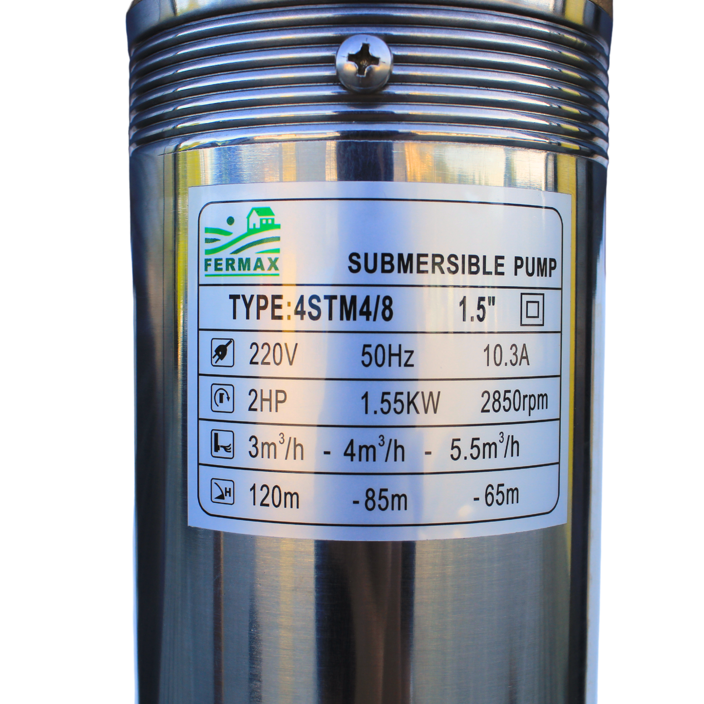 Pompa submersibila Fermax 4STM4-8, 220V, 1.55kW, debit 5m3/h, H refulare 120m