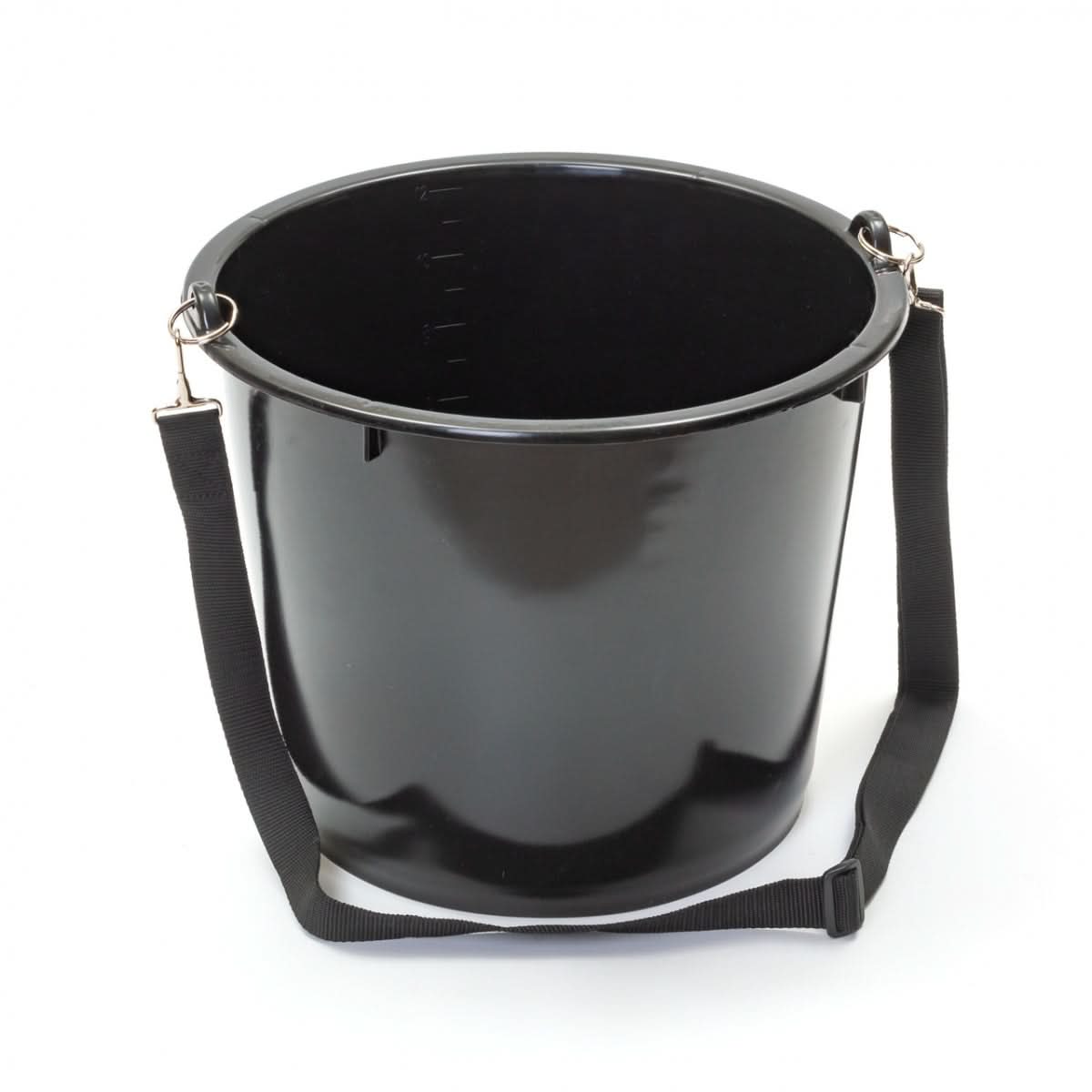 Galeata de hranire pentru cabaline, 12 litri – cu curea ajustabila si carabiniere metalice