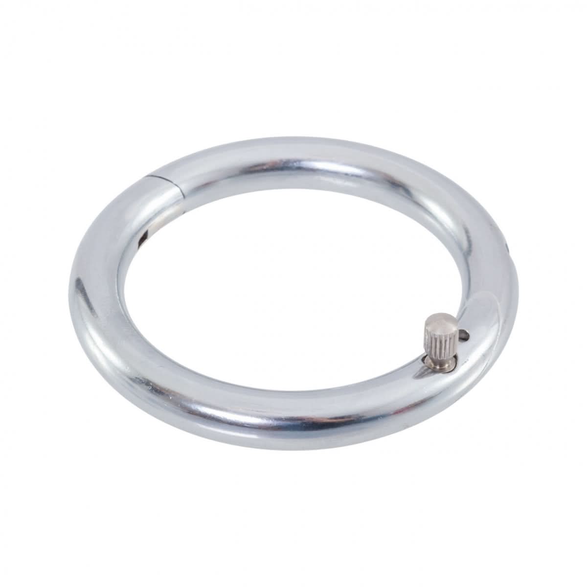 Inel nazal pentru bovine, 54 mm, nichelat, cu sistem de inchidere cu surub