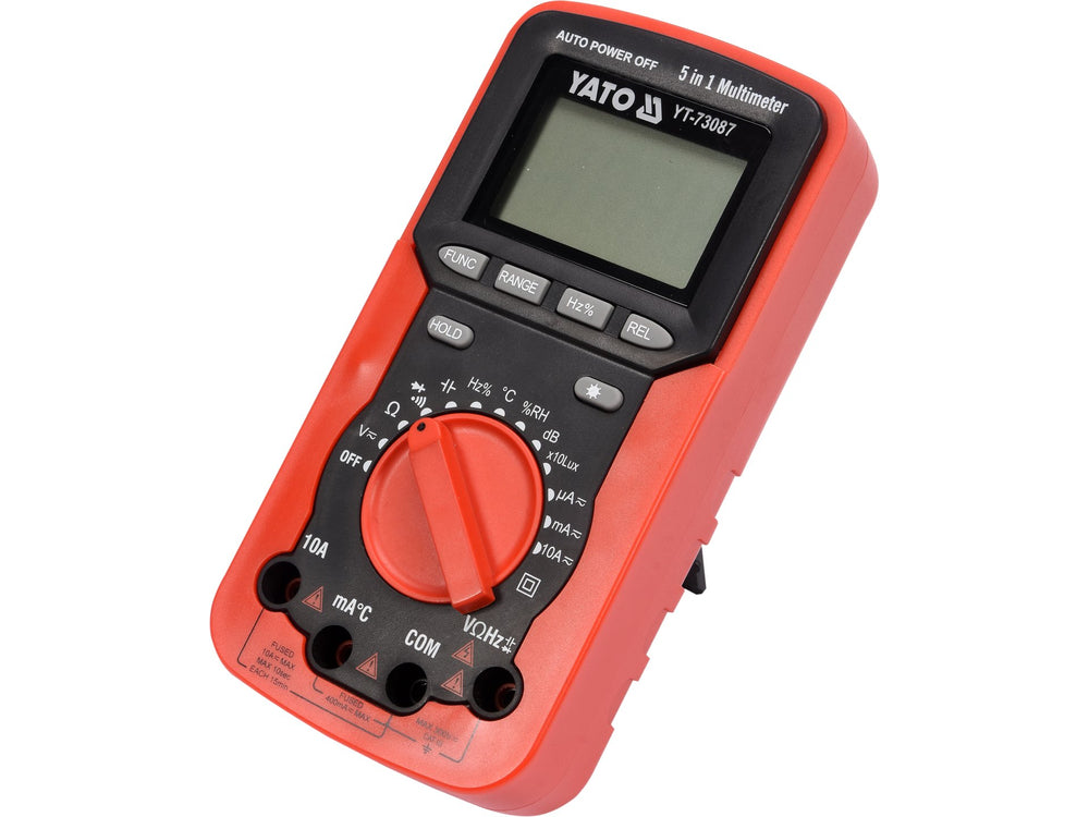 Multimetru universal 5 in 1 Yato YT-73087, masurare tensiune, curent, rezistenta, temperatura, lumina