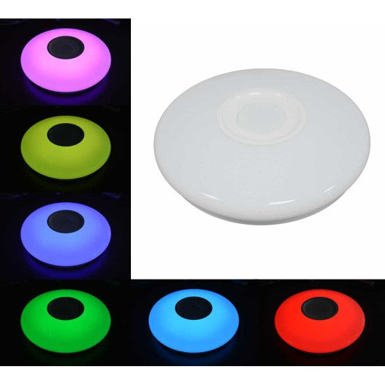 Plafoniera LED SMART cu muzica, 24W, RGB+W, 1800 lm