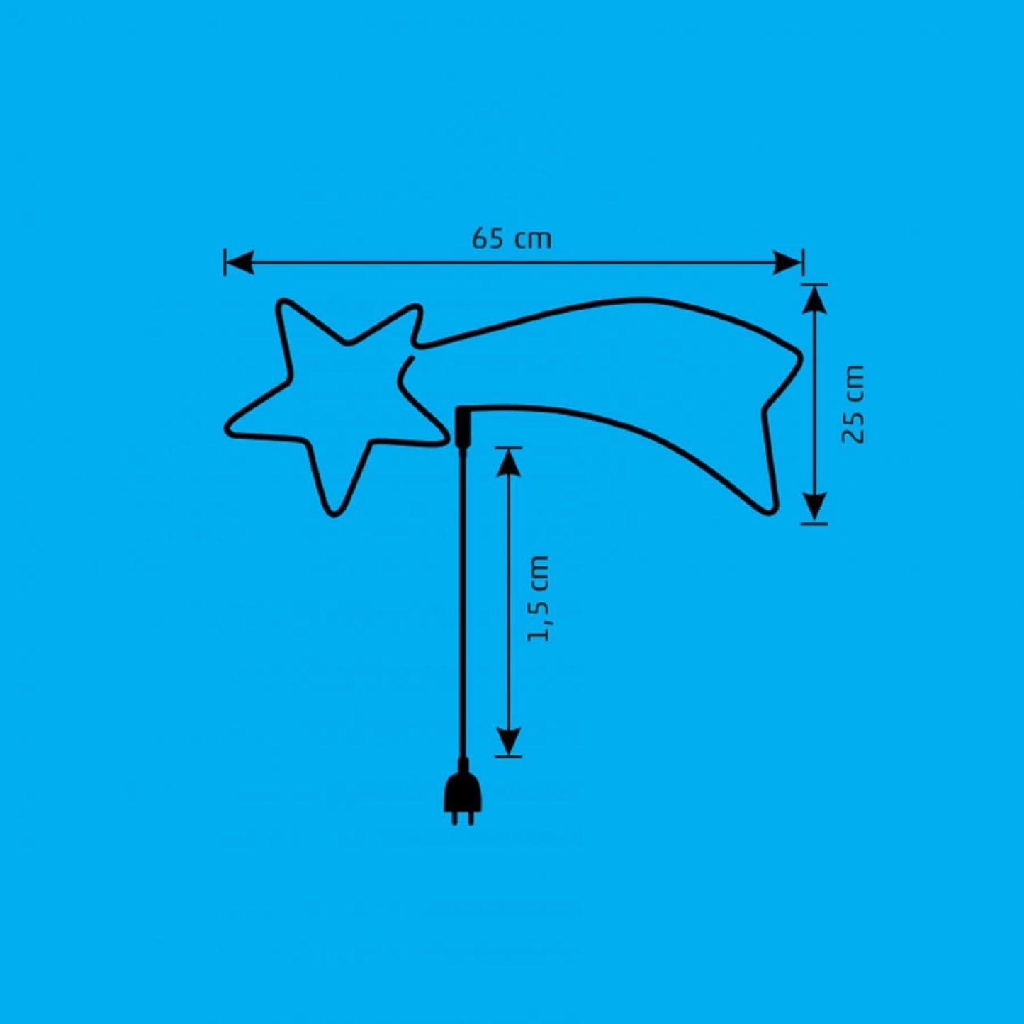 Stea Cazatoare Neon-Light pentru Exterior – Decor Festiv cu Efect Spectaculos