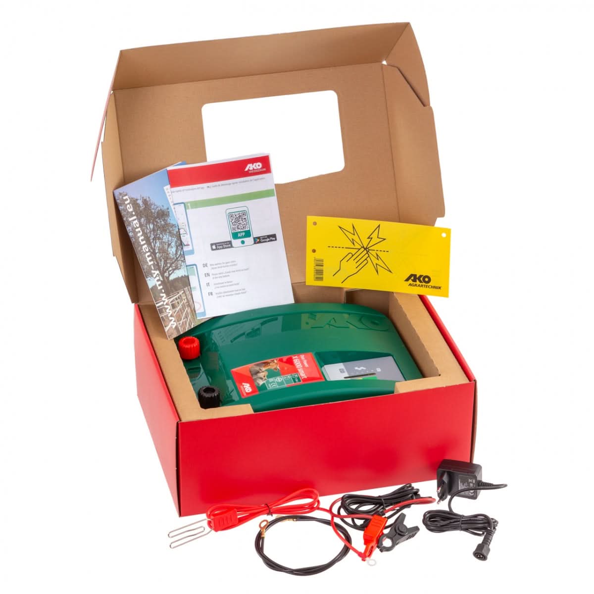 Aparat gard electric AKO Duo Power X 6000 Smart, 230/12 V, 5 Joule, monitorizare prin aplicație mobilă