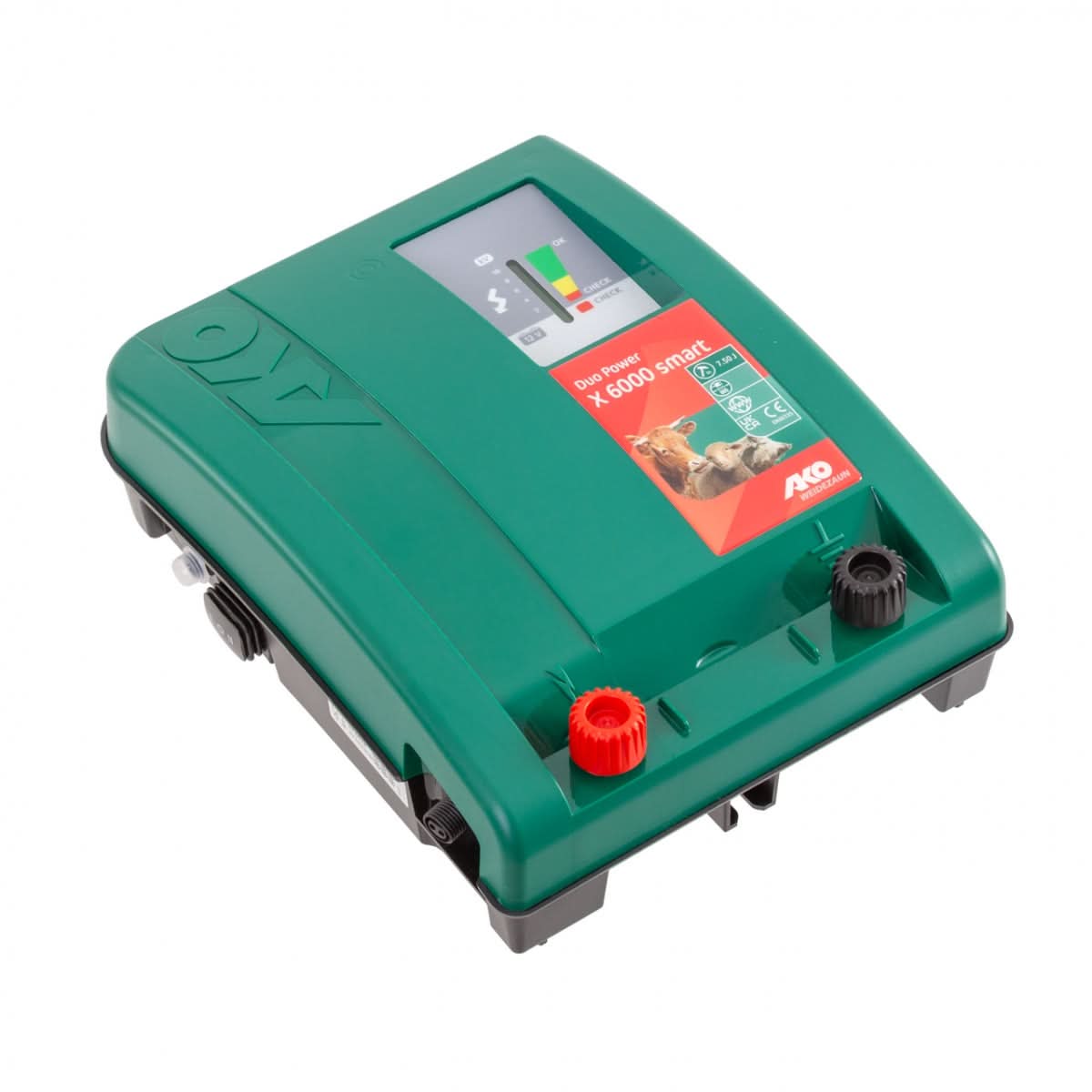 Aparat gard electric AKO Duo Power X 6000 Smart, 230/12 V, 5 Joule, monitorizare prin aplicație mobilă