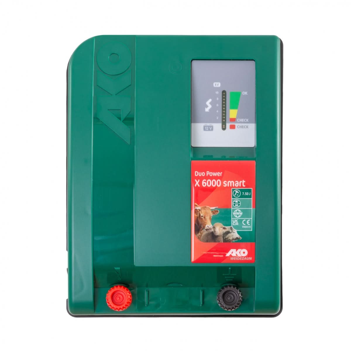 Aparat gard electric AKO Duo Power X 6000 Smart, 230/12 V, 5 Joule, monitorizare prin aplicație mobilă