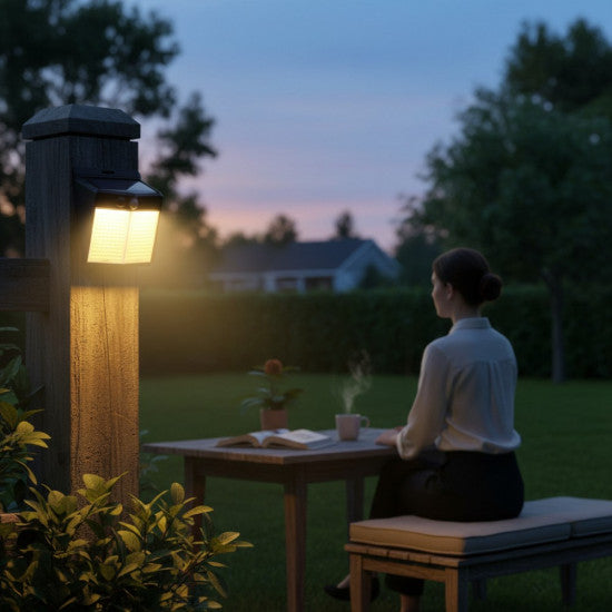 Aplica LED cu Senzor si Panou Solar, 6500K, 125x93x50mm