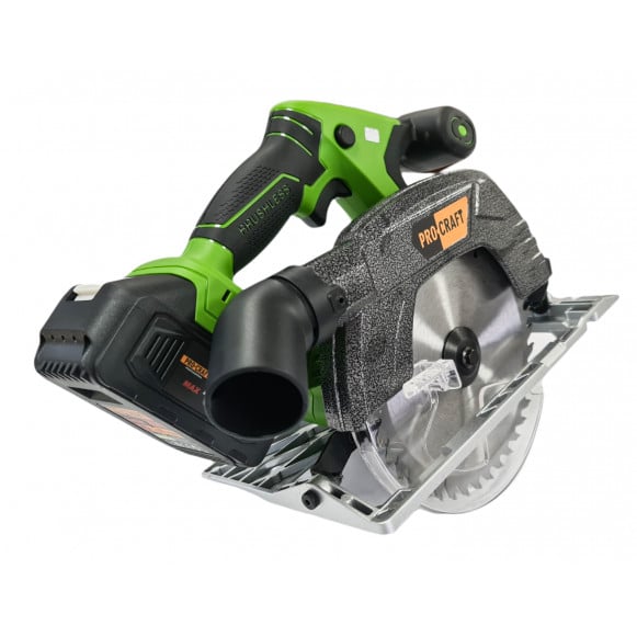 Circular Procraft PCA20 pe acumulator, 20V, Brushless, panza 185 mm, semiprofesional