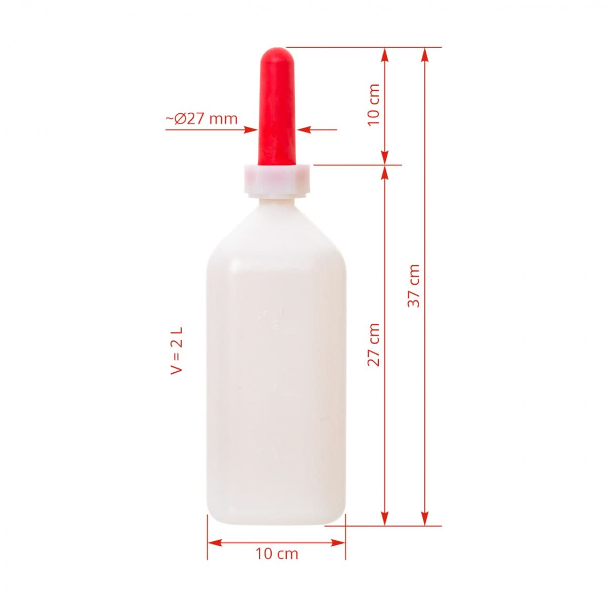 Bidon de alaptare din plastic pentru vitei, 2000 ml