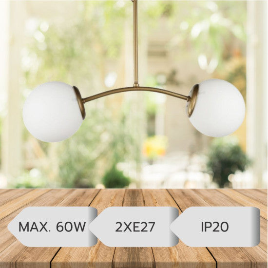 Candelabru Marla Antique, 2xE27, 60W, 40x45cm