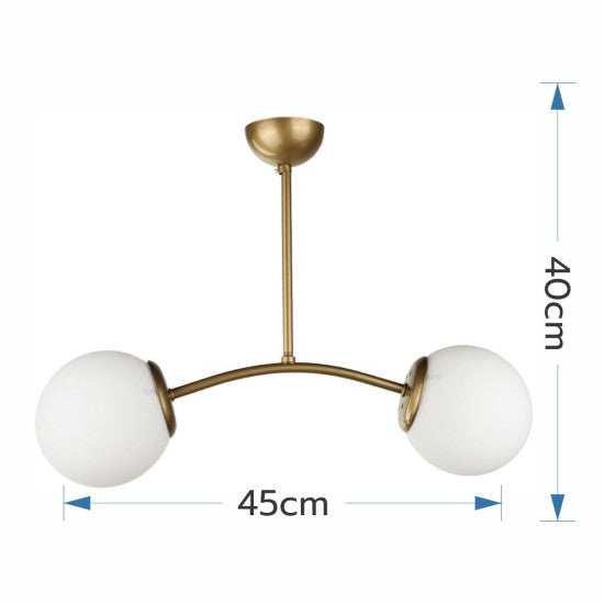 Candelabru Marla Antique, 2xE27, 60W, 40x45cm