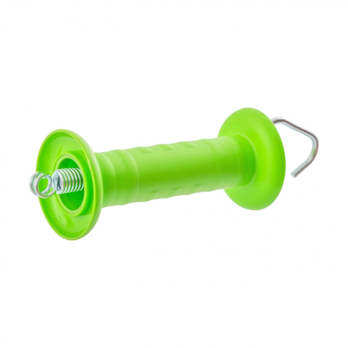 Maner verde pentru poarta gard electric, cu carlig si arc