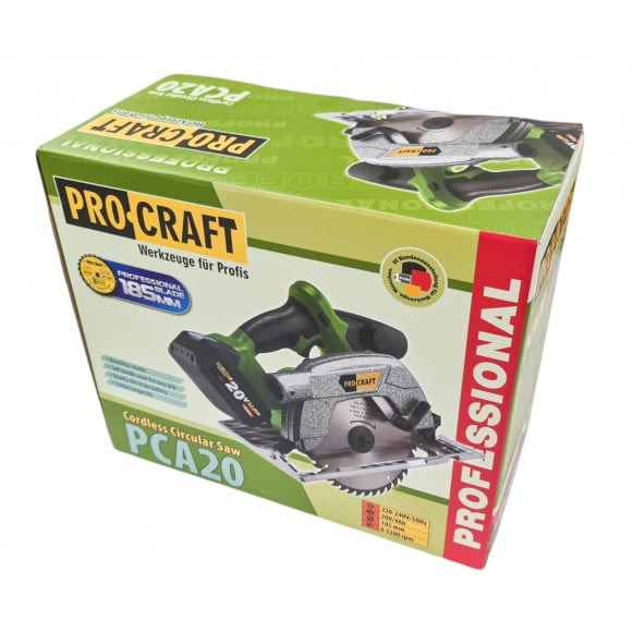 Circular Procraft PCA20 pe acumulator, 20V, Brushless, panza 185 mm, semiprofesional