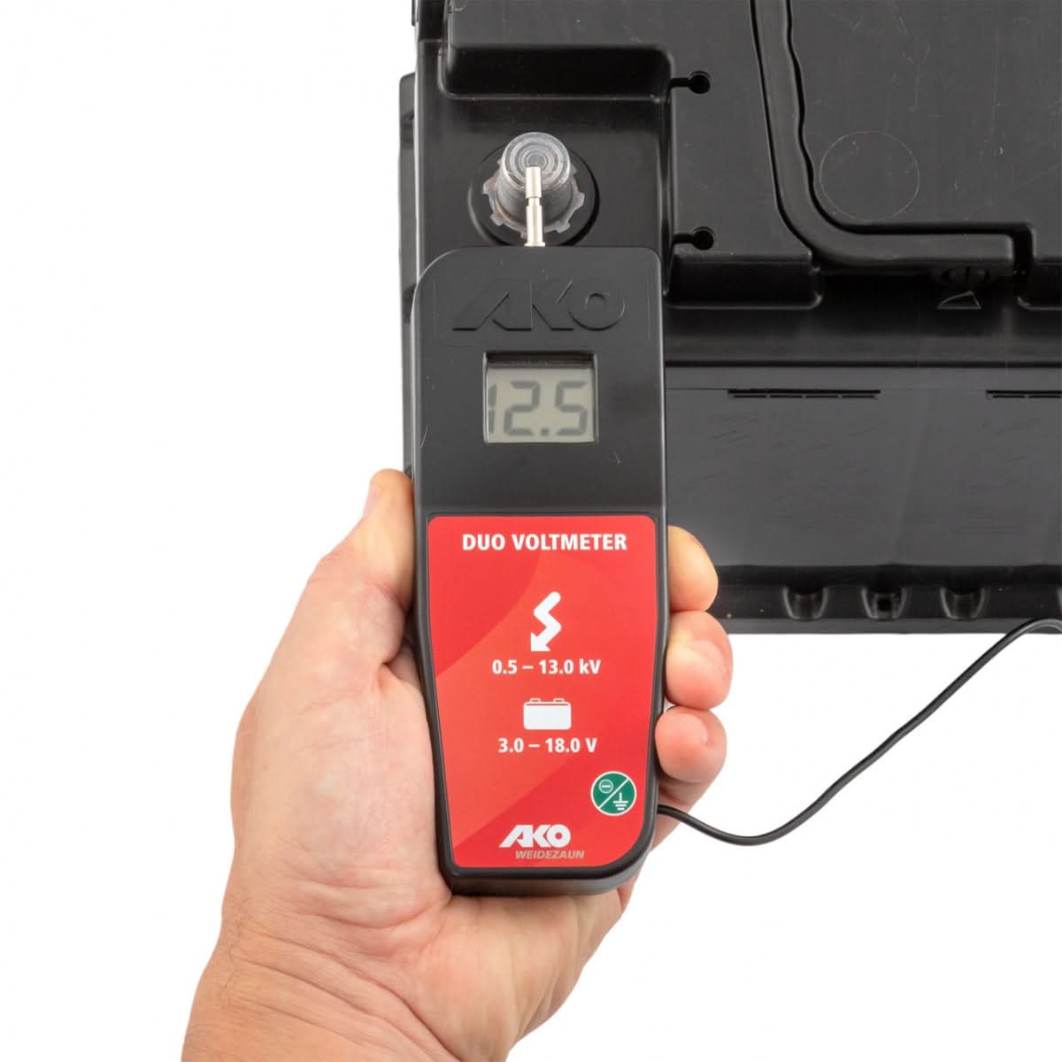 Tester digital pentru garduri electrice, acumulatori si baterii, 3-18 V, 500-13000 V