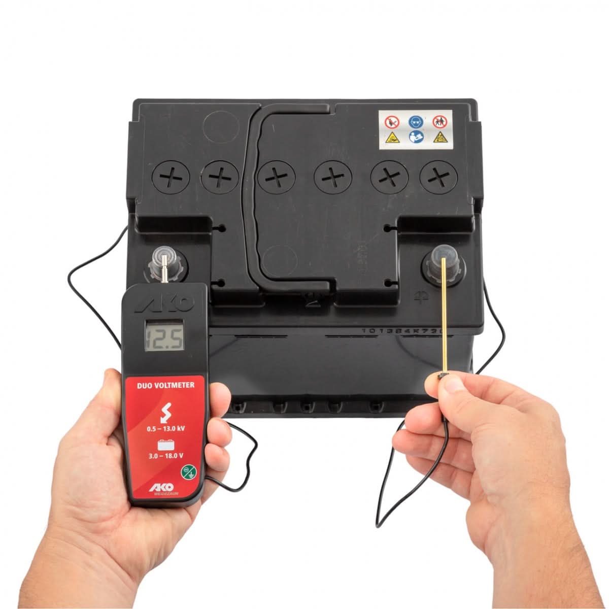 Tester digital pentru garduri electrice, acumulatori si baterii, 3-18 V, 500-13000 V