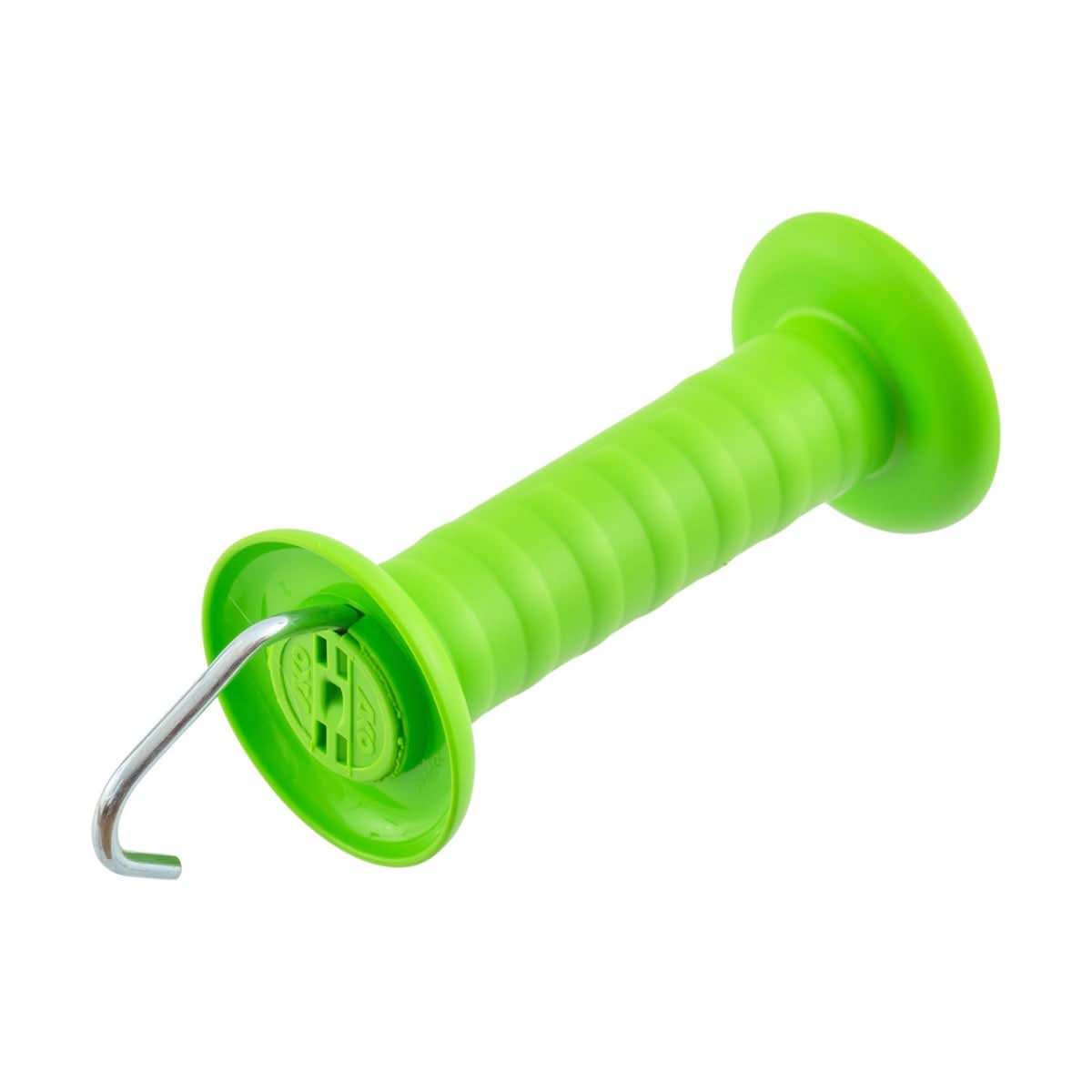 Maner verde pentru poarta gard electric, cu carlig si arc