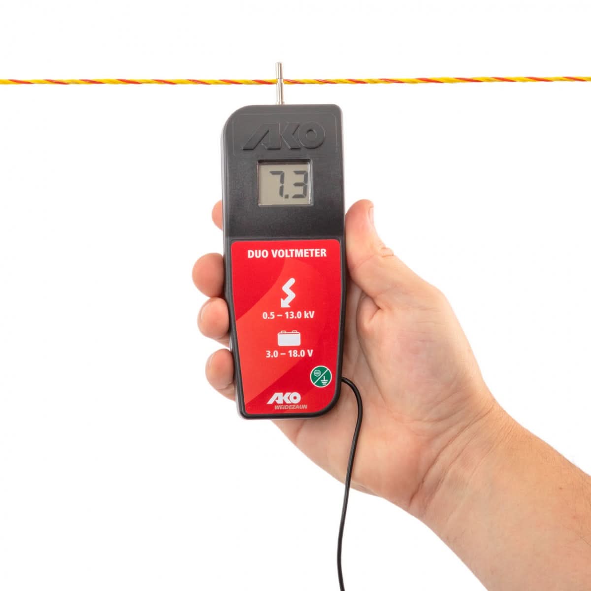 Tester digital pentru garduri electrice, acumulatori si baterii, 3-18 V, 500-13000 V