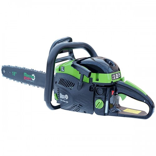 Motofierastrau MasterKraft MK3900-MP, 3.53 CP, 52 cm³, lame 18", 2 lanturi, echipare completa