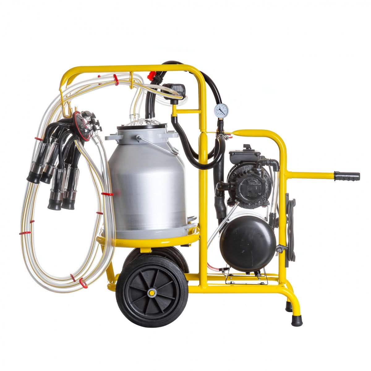 Aparat de muls vaci, 2 posturi, 2 bidoane aluminiu 30 litri