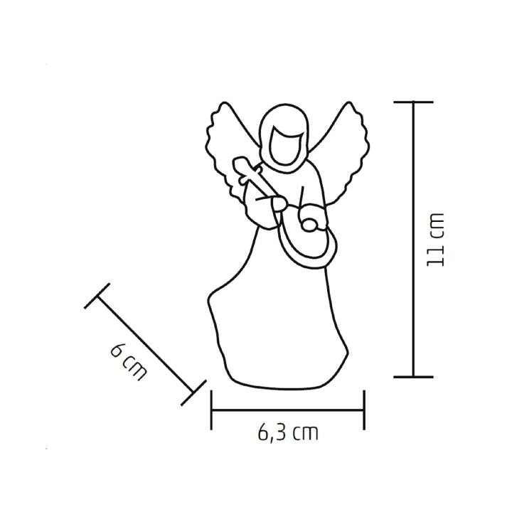 Decor LED interior, inger acrilic cu lumina alba calda, CDM16, set 12 buc