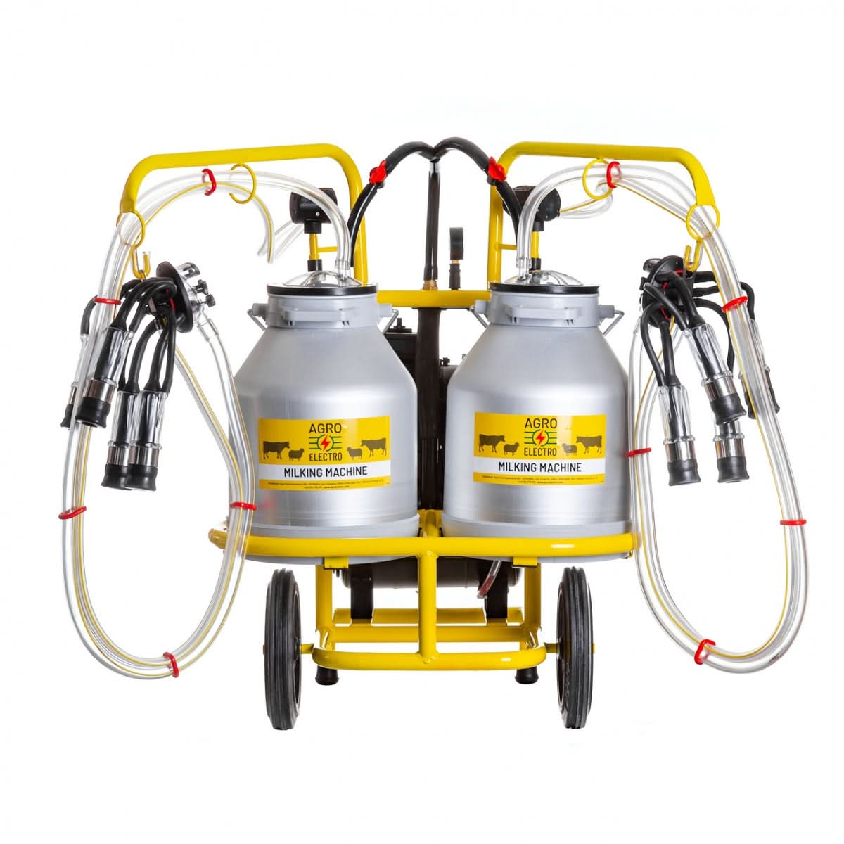 Aparat de muls vaci, 2 posturi, 2 bidoane aluminiu 30 litri