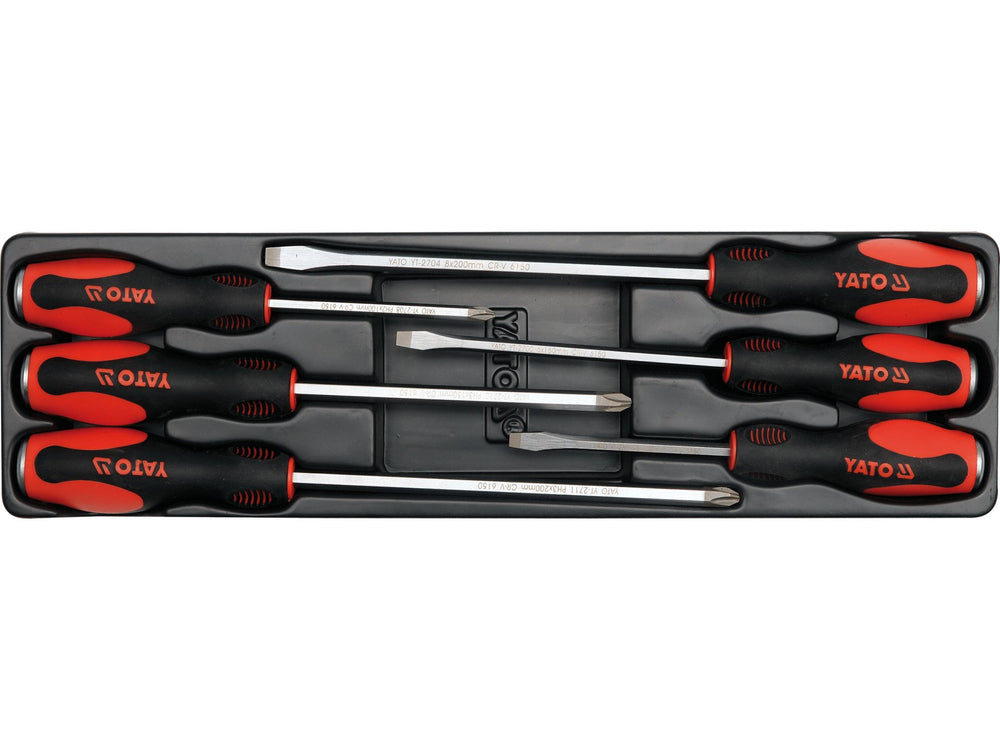 Cutie metalica cu scule Yato 63 piese, otel CrV 50BV30, sistem AS-Drive, clichet 72 dinti, chei combinate, tubulara 1/2", valiza profesionala