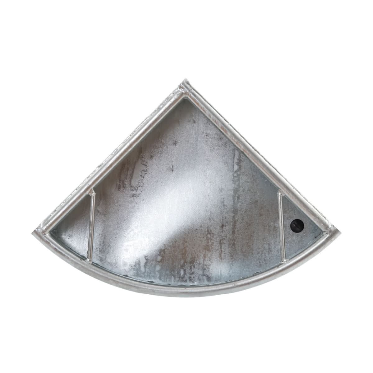 Hranitoare colt otel zincat 35 litri pentru bovine si cabaline montare perete