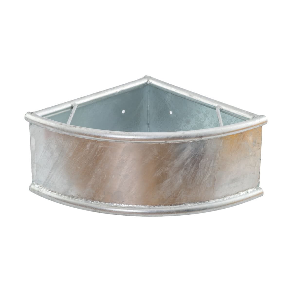 Hranitoare colt otel zincat 35 litri pentru bovine si cabaline montare perete