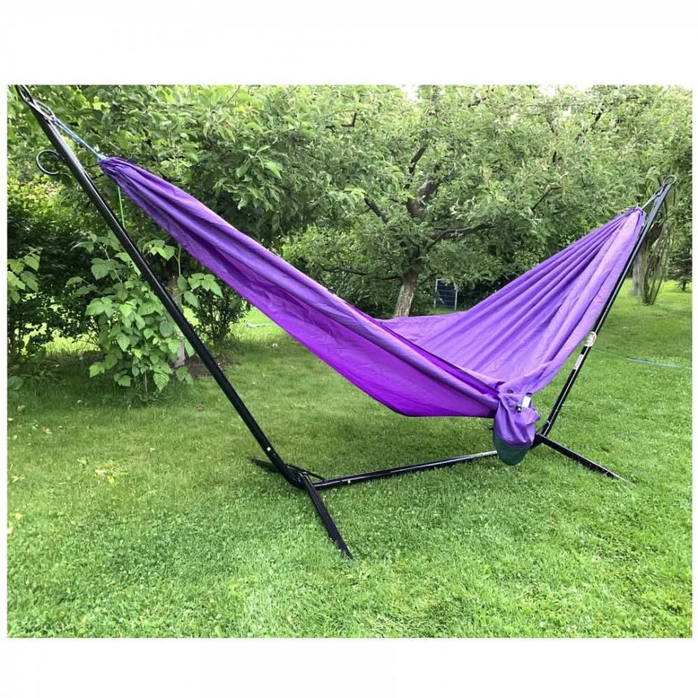 Suport hamac metalic VivaTechnix VMD-1013, teava otel 33.7x3 mm, negru, 120 kg