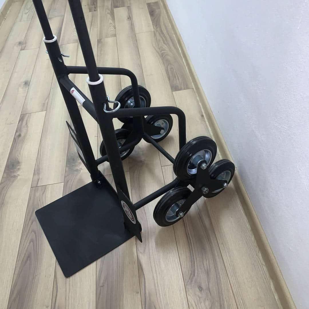 Carucior tip liza scari VivaTechnix VMD-1011, 6 roti cauciuc plin, 200 kg, maner telescopic