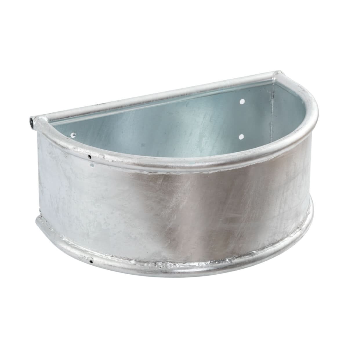 Hranitoare semirotunda otel zincat 28 litri pentru bovine si cabaline montare perete