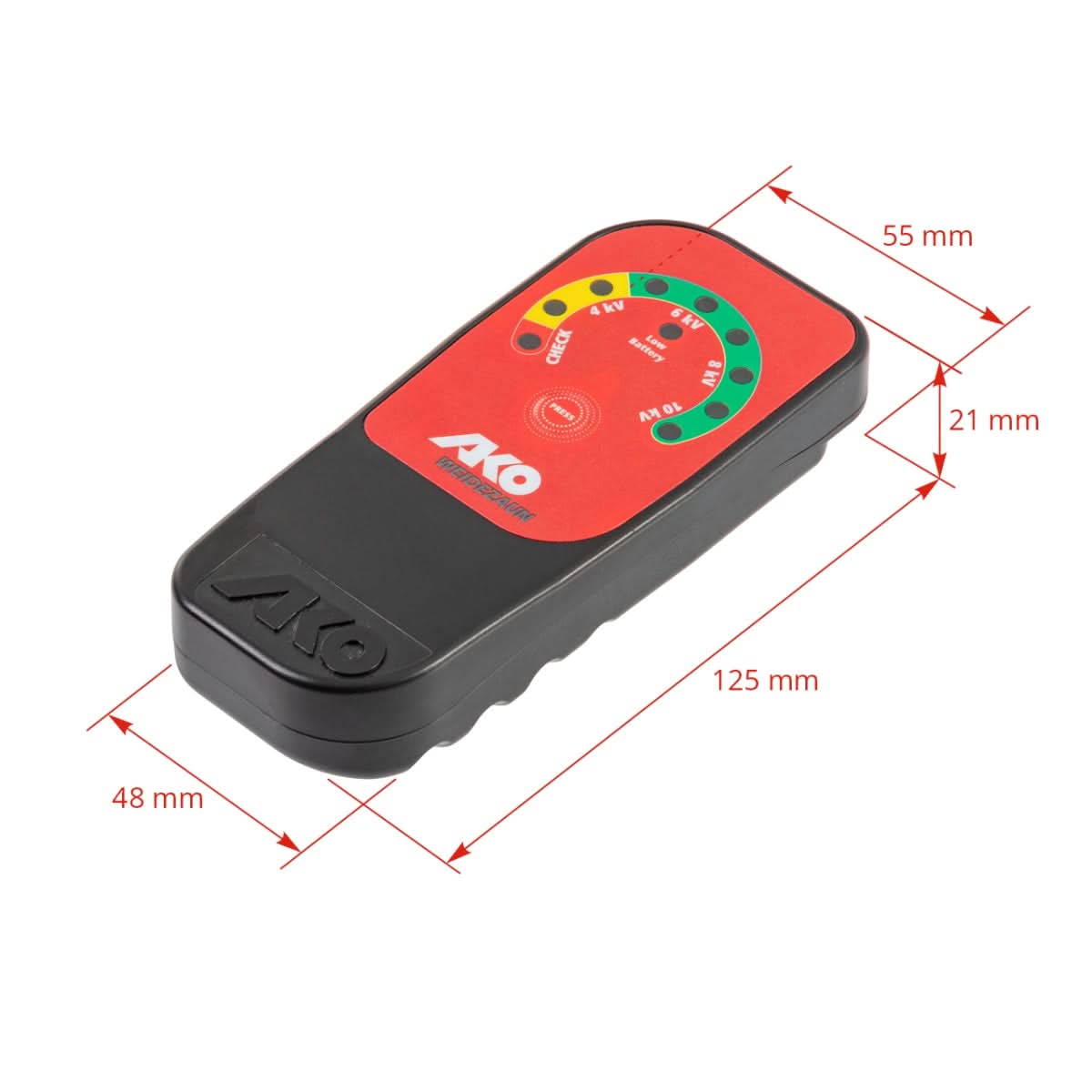 Tester tensiune gard electric 1-10 kV cu baterie inclusa AKO