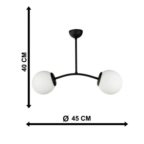 Candelabru Marla Negru, 2xE27, 60W, 40x45cm