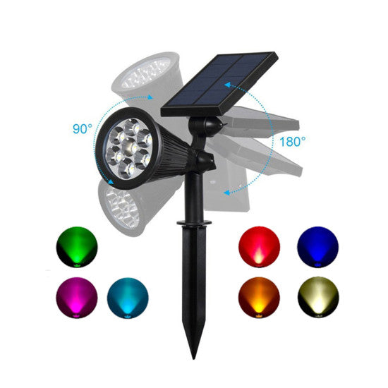 Spot LED RGBW de Gradina cu Panou Solar, 1.5W, 340x290x95 mm