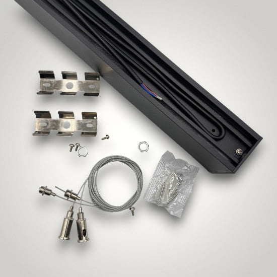 Corp LED liniar interconectabil, 40W, 5000K, 1200 mm, negru