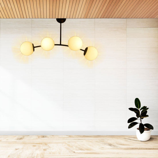 Candelabru Marla Negru, 4xE27, 60W, 70x45cm