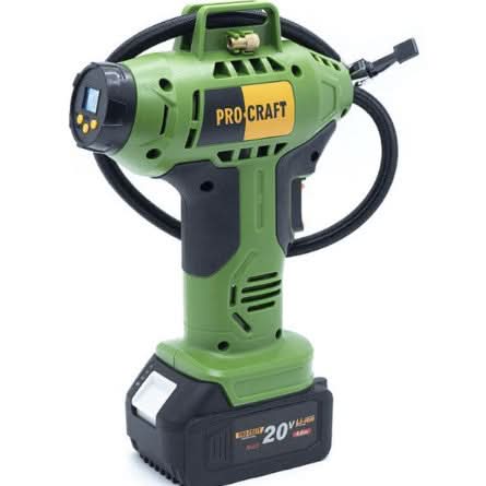 Compresor auto cu acumulator Procraft LK20, 18V, 12 L/min, 3200 rpm, portabil, fara acumulator si incarcator