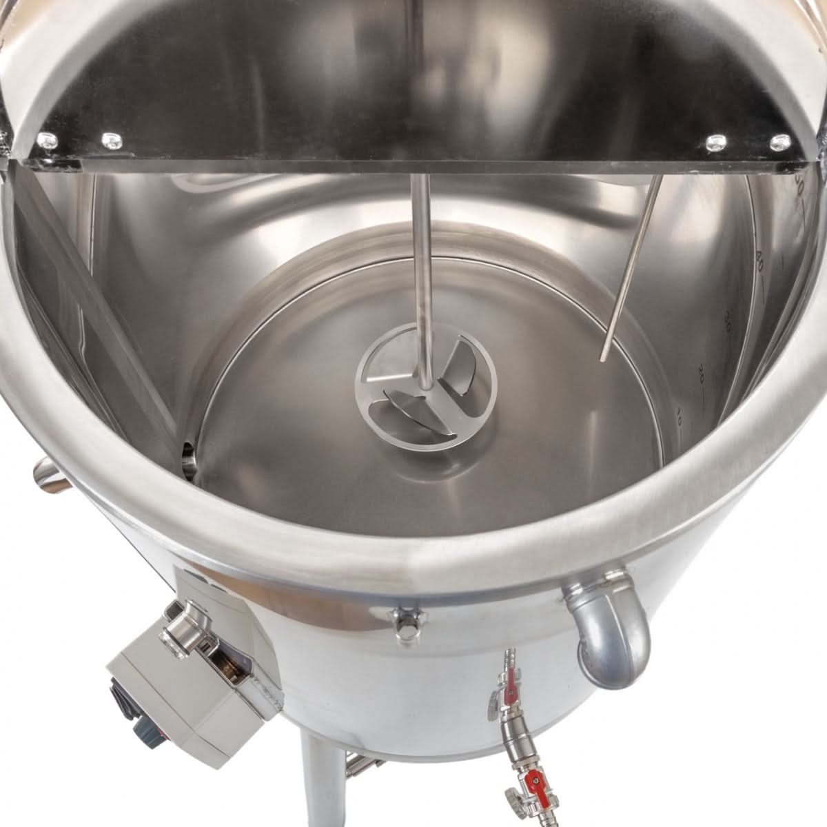 Incalzitor lapte animale MilkPot 50 inox 50 litri cu amestecator motorizat si trepied