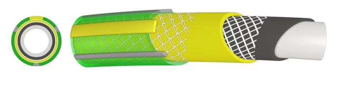 Furtun PROFESIONAL PLUS GREEN 1/2" 20m, 4 straturi, clasa 6 rezistenta
