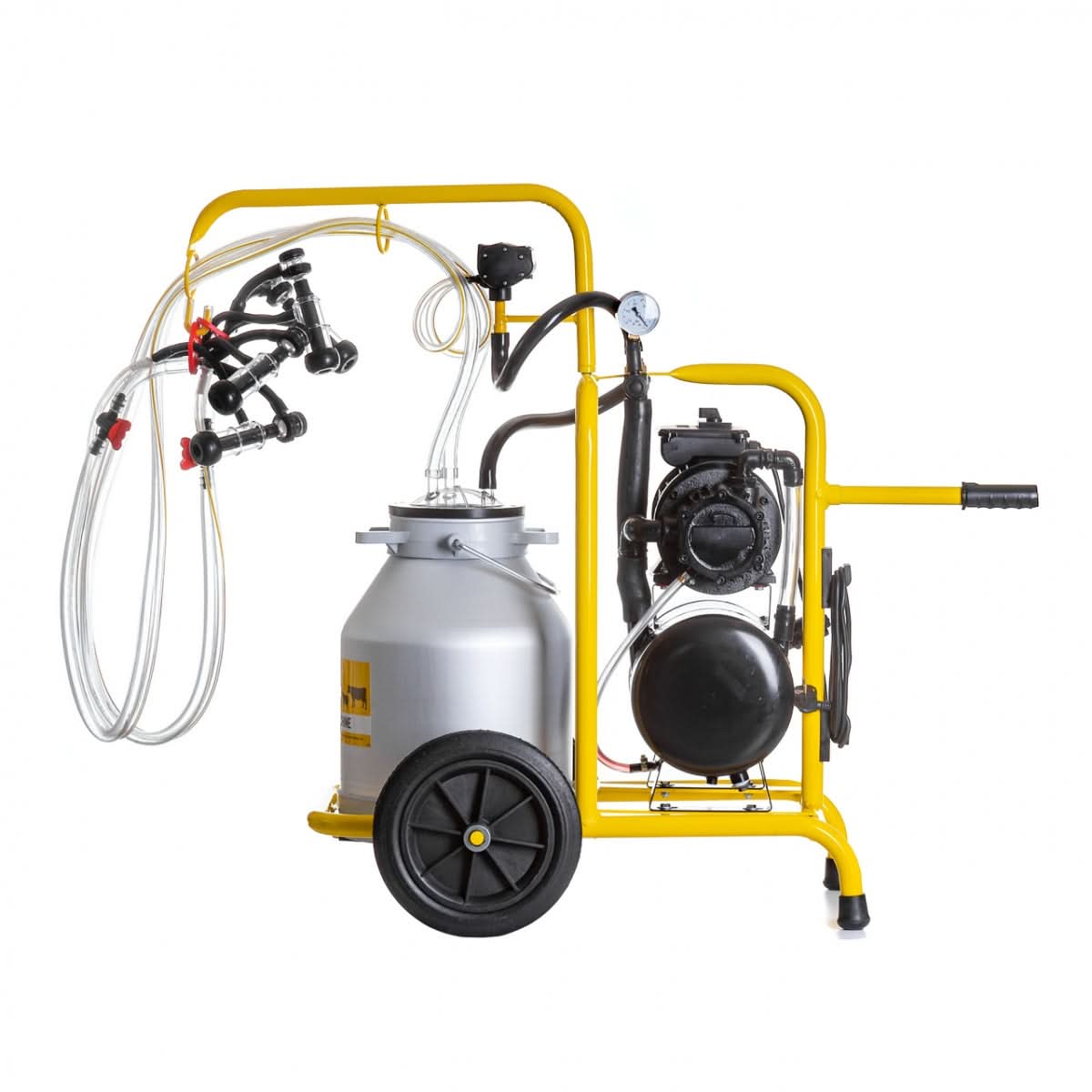 Aparat de muls oi 2 posturi, 1 bidon aluminiu 30 litri