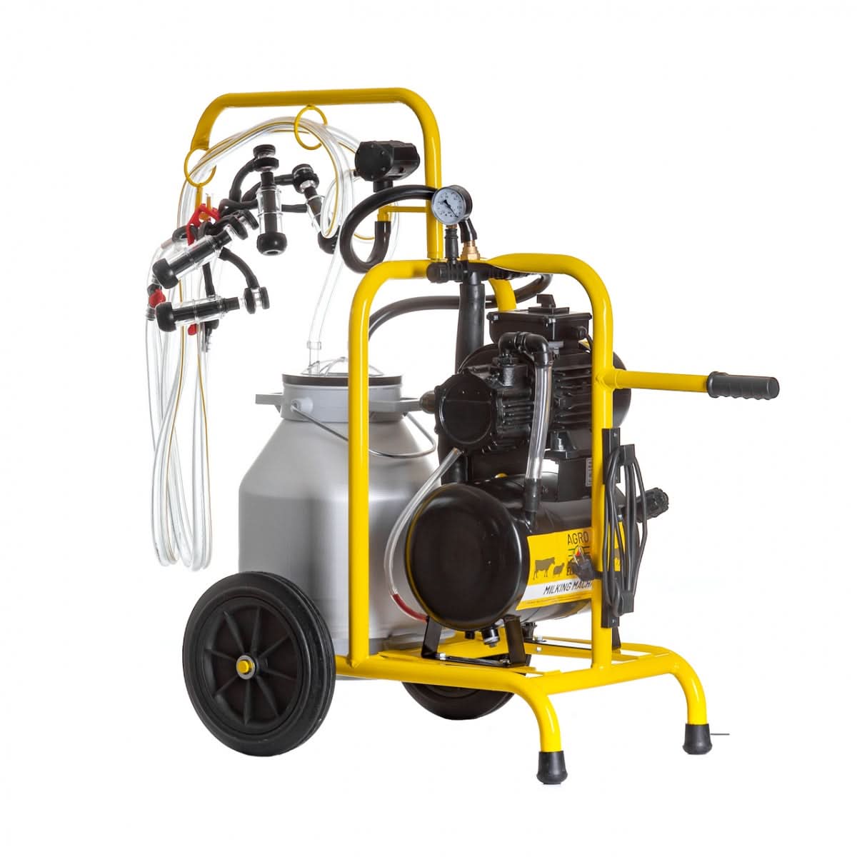 Aparat de muls oi 2 posturi, 1 bidon aluminiu 30 litri